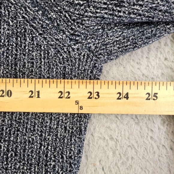 Orvis Sweater Size L Blue V Neck Chenille Velvet Soft Cozy Pullover Knit - Picture 8 of 9